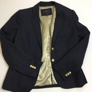 J. Crew Navy Wool Blend Schoolboy Blazer